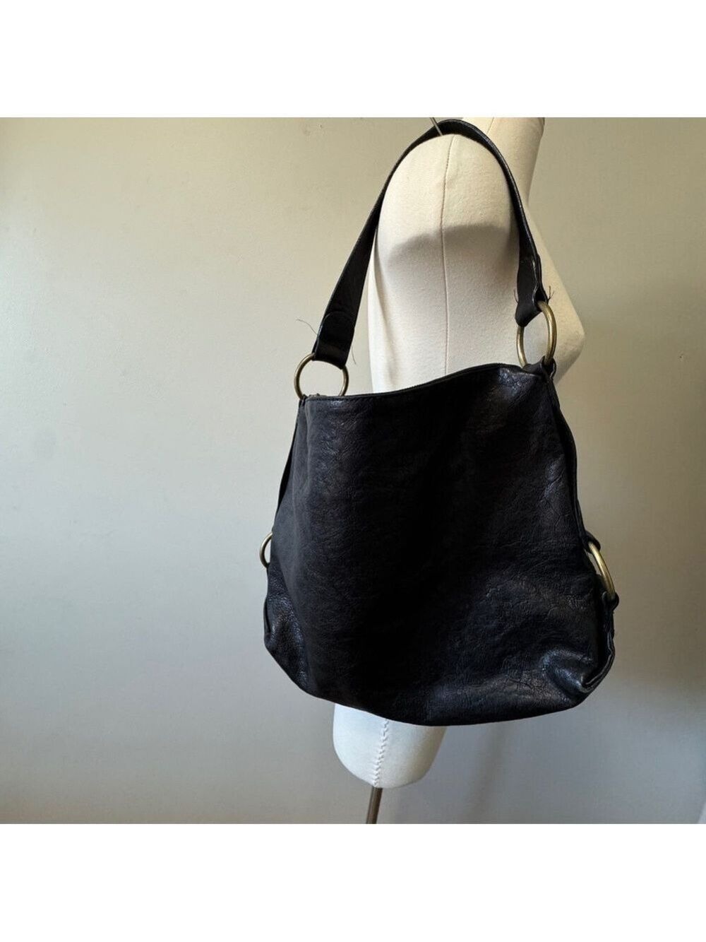 Danier Black Leather Shoulder Bag